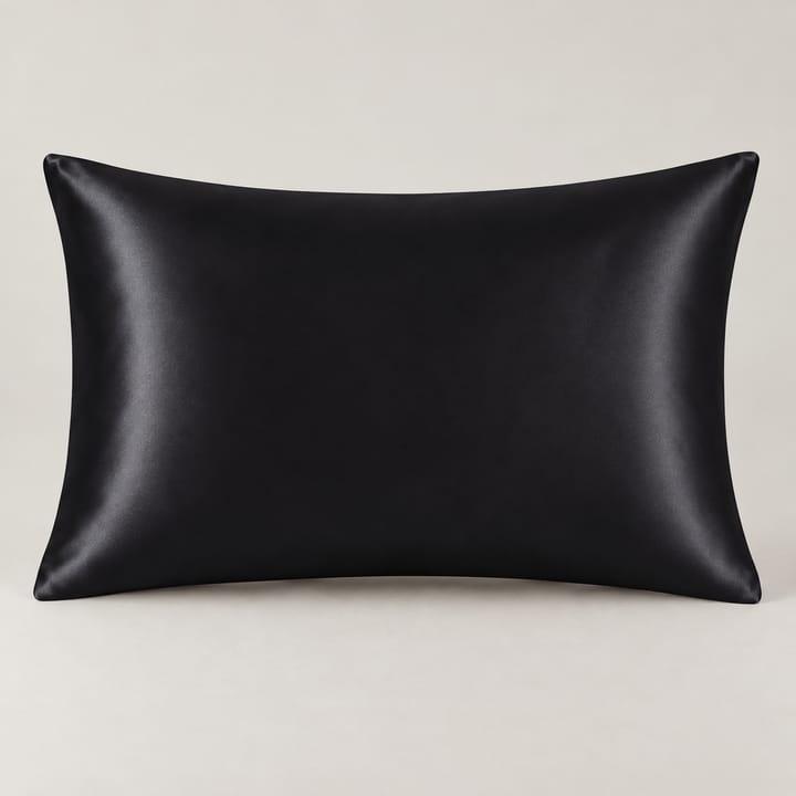 The Silk Satin Pillow Cover, Black