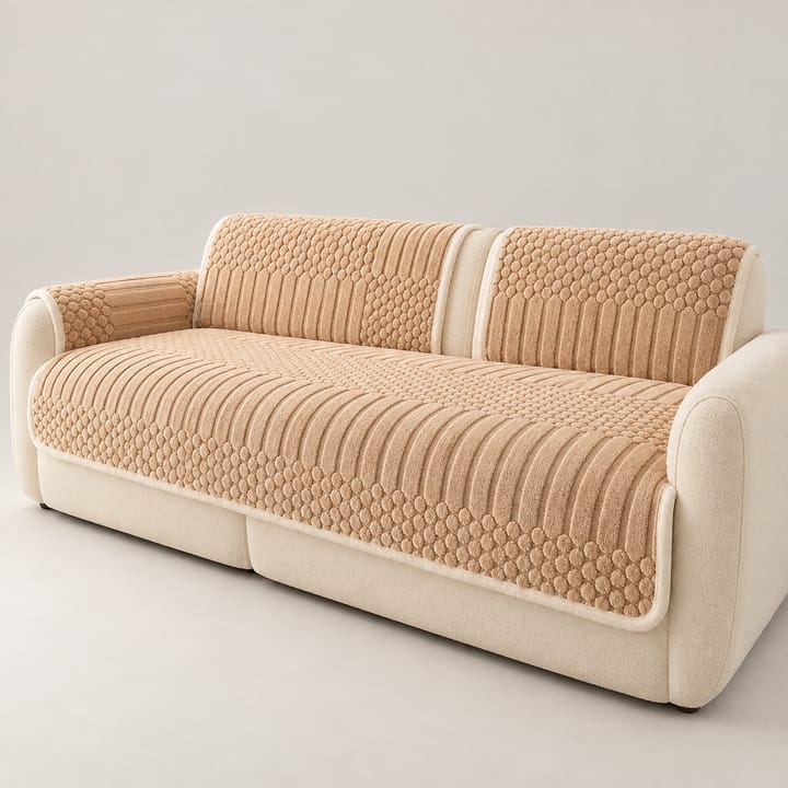 The Tufted Fleece Couch Cover, Khaki