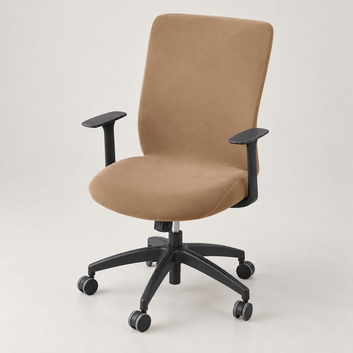 The Plush Velvet Office Chair Cover, Tan
