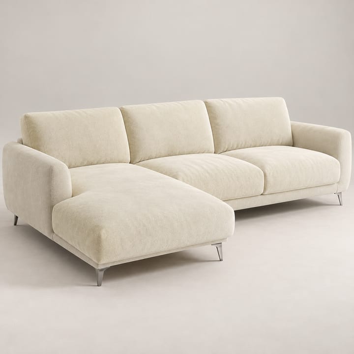 The Stretch Velvet Sectional Sofa Cover, Beige