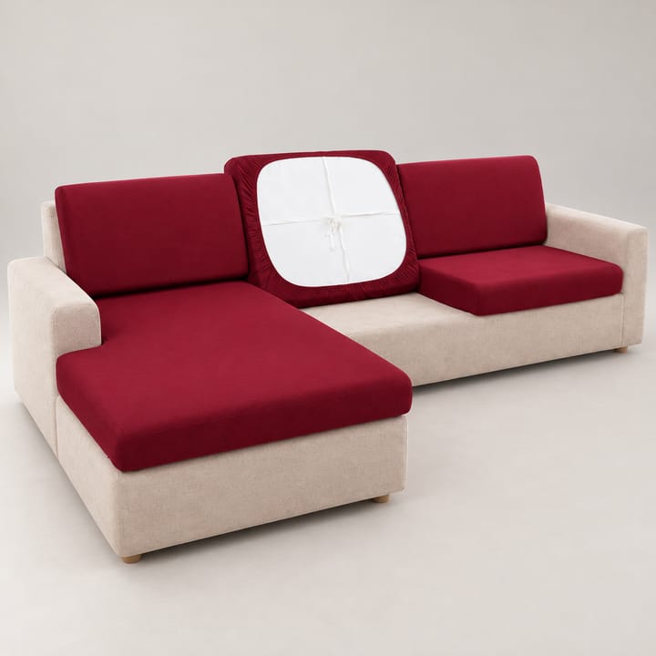 The Smooth Stretch Cushion Cover, Wine Red