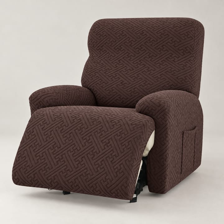 The Split Jacquard Recliner Cover, Coffee