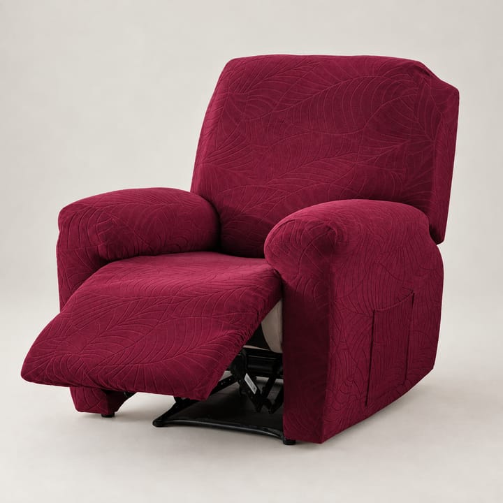 The Wavy Knit Waterproof Recliner Cover, Burgundy