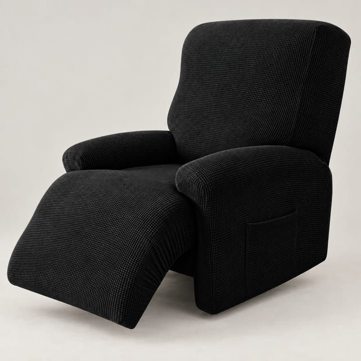 The Ribbed Knit Recliner Cover, Black