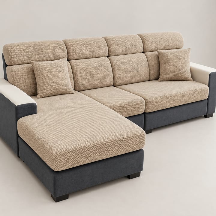 The Twill Jacquard Cushion Cover, Sand