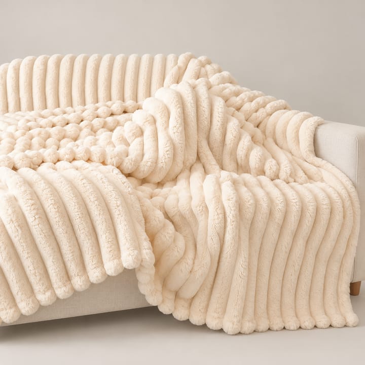 The Ribbed Faux Fur Throw