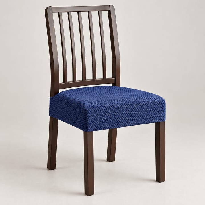 The Jacquard Stretch Dining Seat Cover, Royal blue