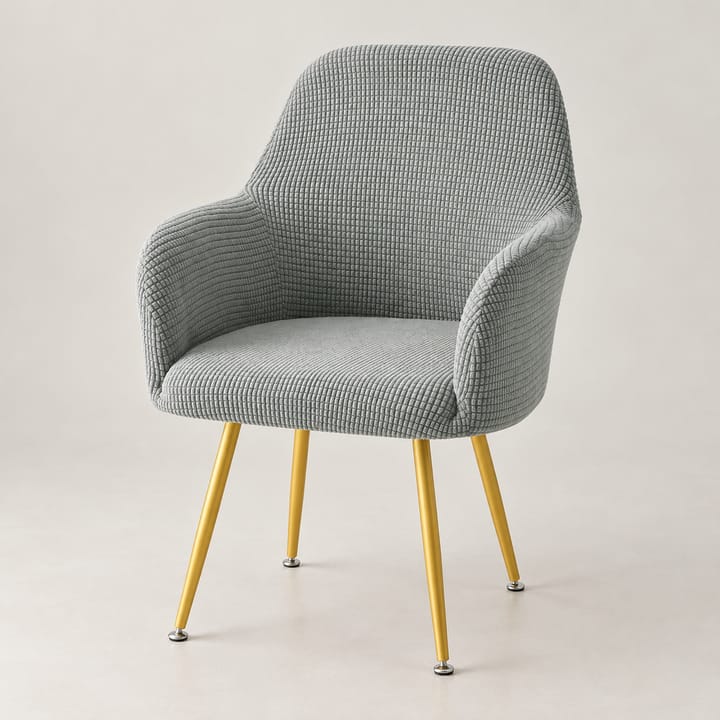 The Fleece Knit Stretch Chair Cover, Light gray
