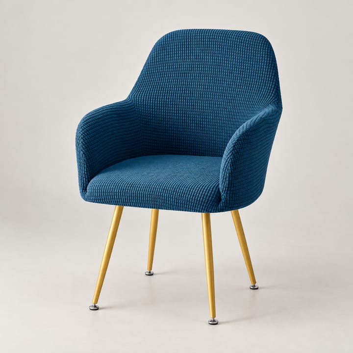 The Fleece Knit Stretch Chair Cover, Royal blue