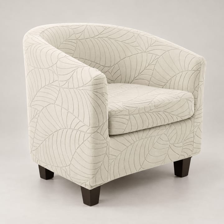 The Leaf Jacquard Tub Chair Cover, Black