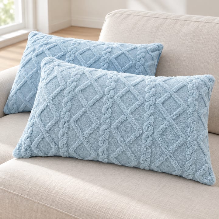 The Diamond Cable Knit Velvet Pillow Cover