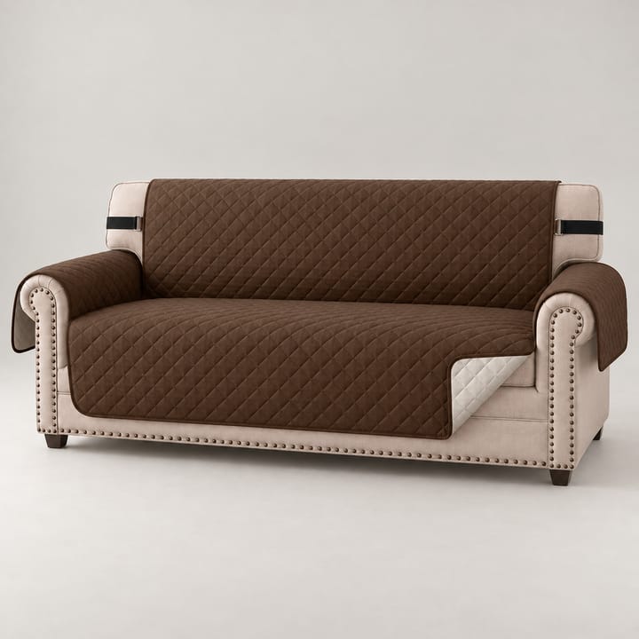 The Water-Resistant Sofa Protector, Chocolate