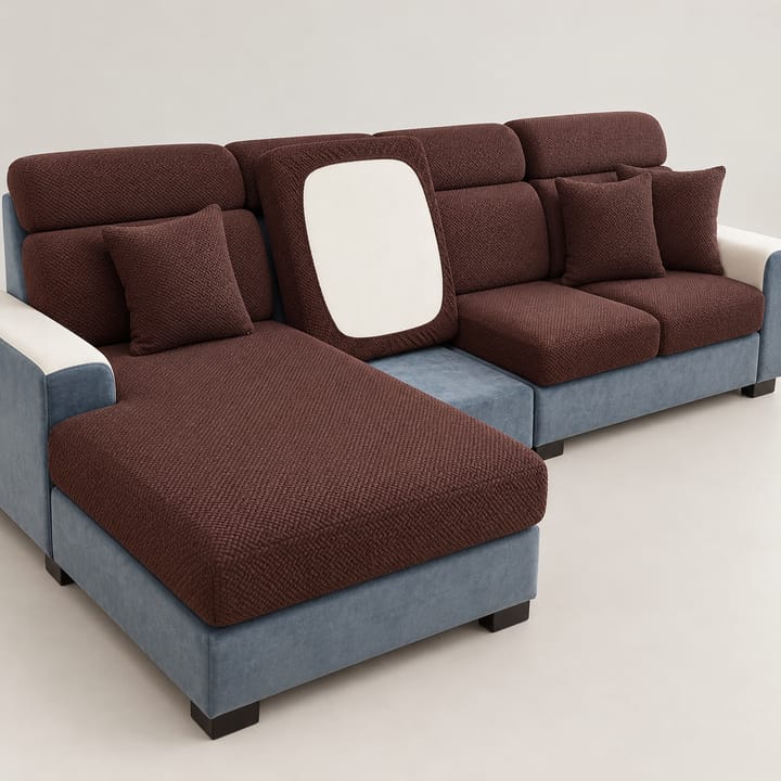 The Twill Jacquard Cushion Cover, Coffee