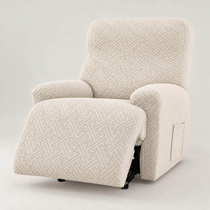 The Split Jacquard Recliner Cover, Beige