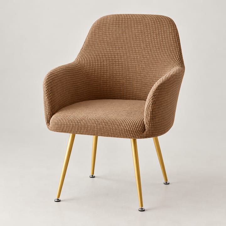 The Fleece Knit Stretch Chair Cover, Dark khaki
