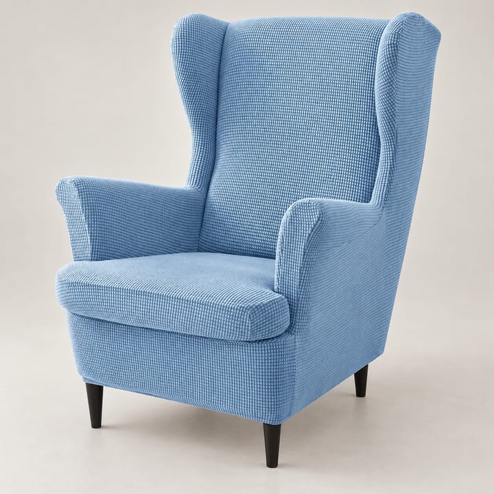 The Wingback Chair and Ottoman Cover Set, Light blue