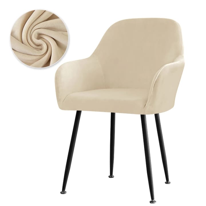The Velvet Armchair Dining Cover, Beige