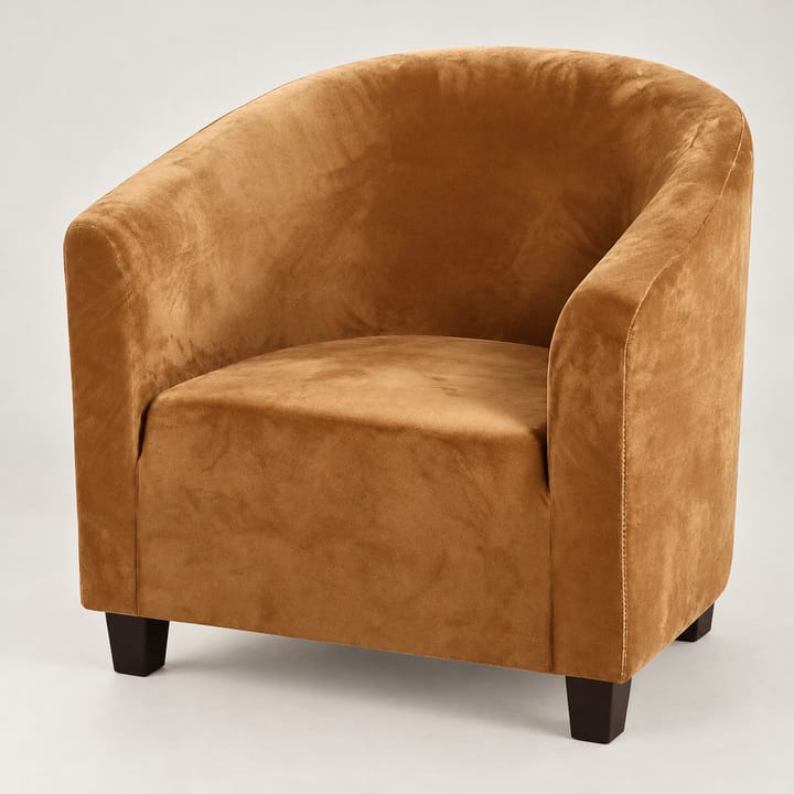 The Stretch Velvet Tub Chair Cover, Orange