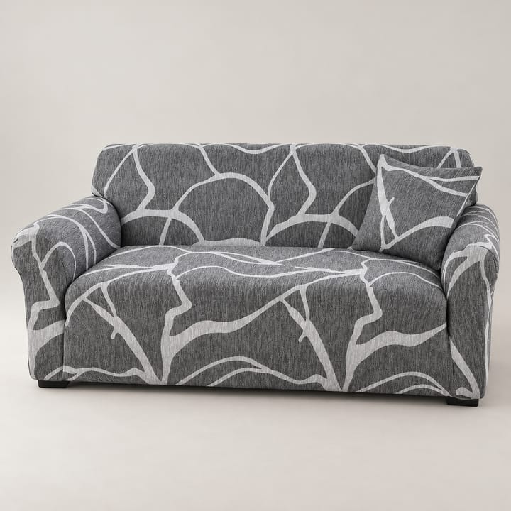 The Printed Jacquard Stretch Couch Cover, Charcoal white branch
