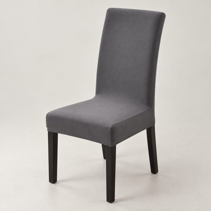 The Stretch Knit Dining Chair Cover, Dark gray
