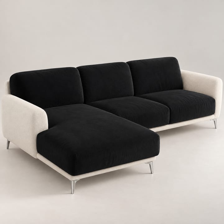 The Stretch Velvet Sectional Sofa Cover, Black