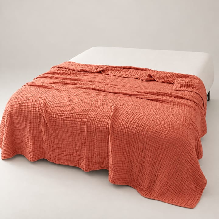 The Cotton Muslin Throw, Coral