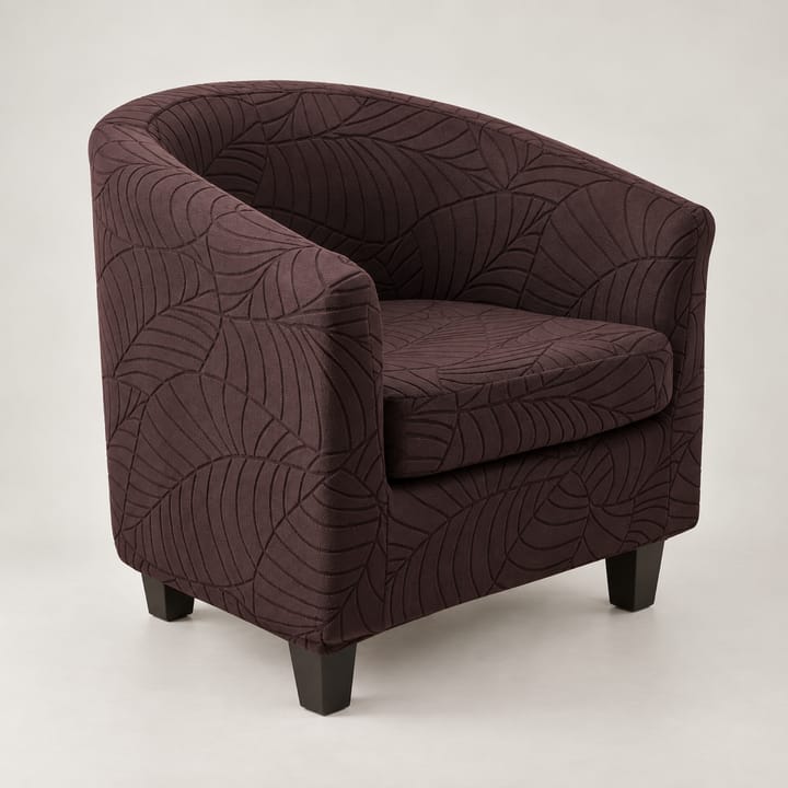 The Leaf Jacquard Tub Chair Cover, Gray