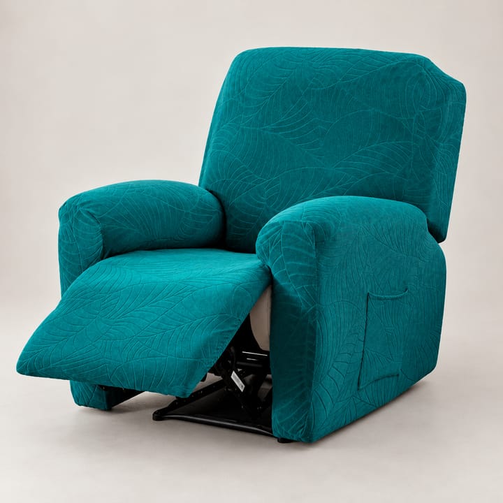 The Wavy Knit Waterproof Recliner Cover, Teal green