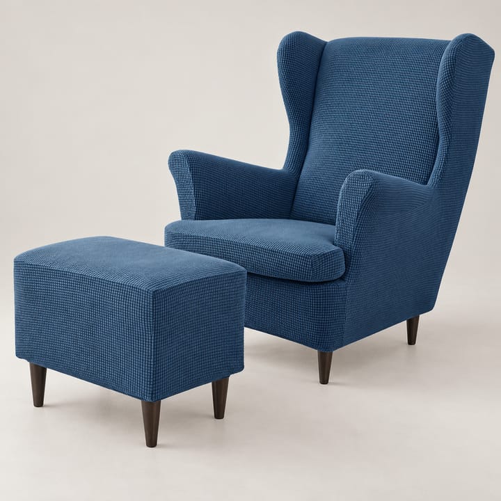 The Wingback Chair and Ottoman Cover Set