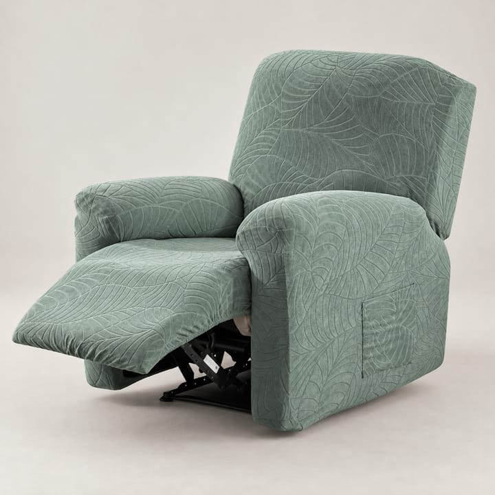 The Wavy Knit Waterproof Recliner Cover, Sage green