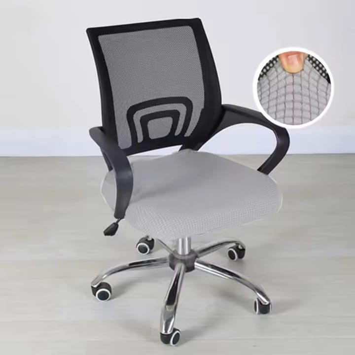 The Stretch Jacquard Office Chair Seat Cover, Light gray