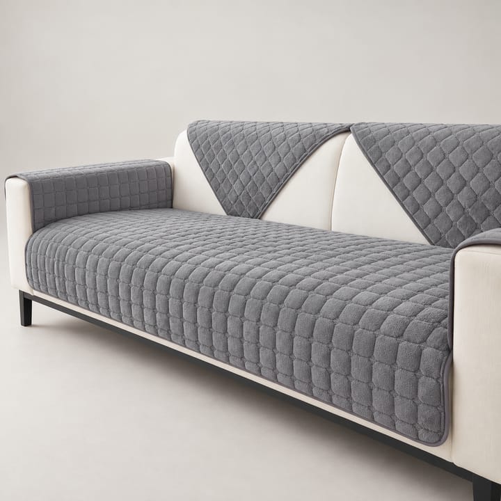 The Velvet Flannel Couch Cover, Dark Gray