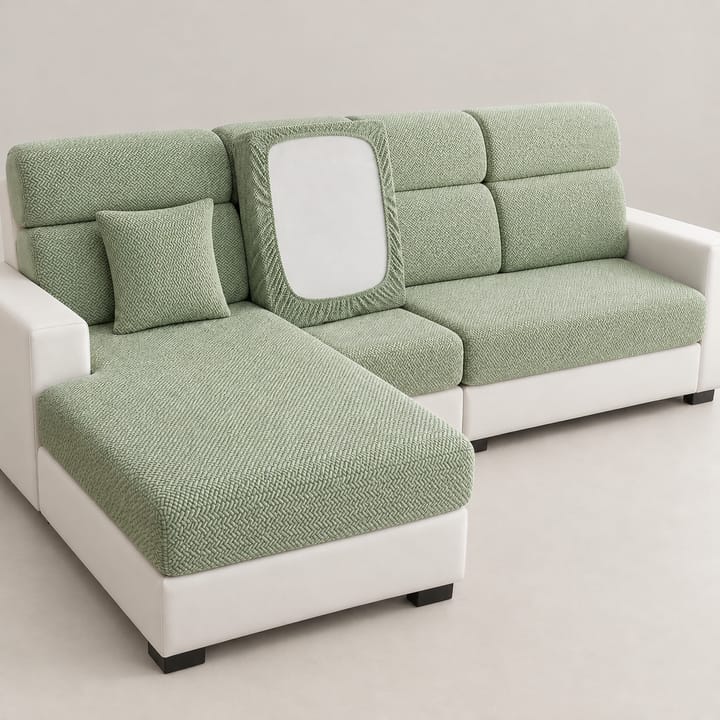 The Twill Jacquard Cushion Cover, Sage