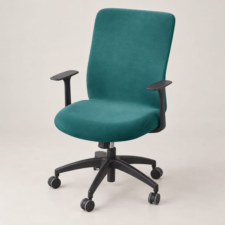 The Plush Velvet Office Chair Cover, Teal