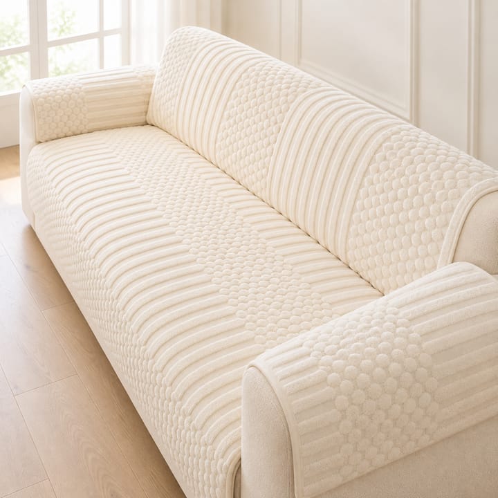 The Quilted Tufted Fleece Sofa Seat Cover