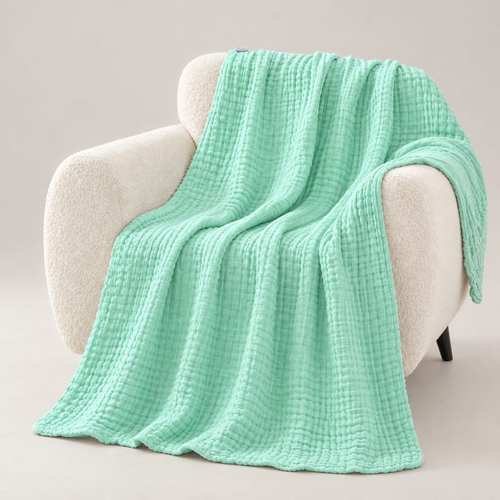 The Cotton Muslin Throw, Mint